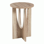 Helloshop26 - Table d'appoint 57 x 38 cm effet chêne 03_0010952 - Bois massif 3000225500108