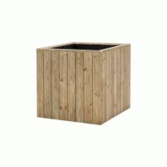 HORTALIA Jardinière d’extérieur en bois Atrium 80 x 80 x 80 - marron Bois massif A888 HORTALIA Jardinière d’extérieur en bois Atrium 80 x 80 x 80 - marron Bois massif A888