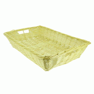 Manne osier rectangle empilable naturel 60x40x11cm - par 8