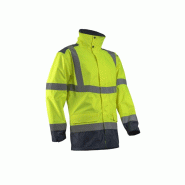 Parka de pluie - KAZAN - 300D Oxford 100% PES enduit PU + Doublure mesh - Jaune HV/Marine - COVERGUARD | 5KAP160_0