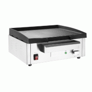 Plancha électrique lisse en FONTE - L 430 mm | Buffalo - CU965