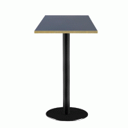 RestooTab - Mange-debout Rome 50x50cm bleu fes fenix chants couleur laiton - bleu Bois manufacturé TB-ROMFF-5050M-BL.FES-LAI