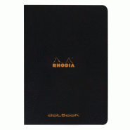 RHODIA Lot de 10 Cahier Classic noir A4, 96p./48 feuilles 80 g/m² piquées, dot grid - 3037921191668