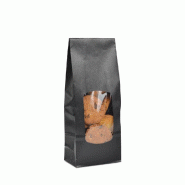 Sac kraft SOS fenêtre noir 9+5x20.5cm - par 100