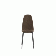 Stones Chaise Brigitte en similicuir marron avec structure en métal anthracite - Assise rembourrée, design industriel moderne - Ensemble de 4 pièce Stones Chaise Brigitte en similicuir marron avec structure en métal anthracite - Assise rembourrée, design industriel moderne - Ensemble de 4 pièce