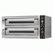 Vaiotec Four à pizza électrique TOPLINE 4+4 x 34 cm - argenté inox 11454