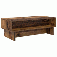 VidaXL Table basse Bois ancien 100 x 46 x 35 cm Bois d'ingénierie Modèle Atlas Studio Pro - 8000242