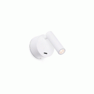 Applique Murale Faro Barcelona Avec Bras Led Intégré, 3W - Métal Peint, Chambre, 95 Lm, 3000K - Blanc - blanc 8421776168893