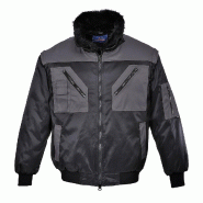 Blouson pilote bicolore - marine / M_0
