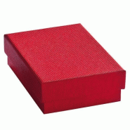 Boîte cadeau rouge - L9.2xP6.9xH4cm - Par 12 - Carton épais