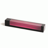 Boite macaron biscuit av/fourreau Gourmandine noir/fusc 31.5x4.7x4.7cm - par 250