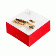 Boîte patissière décor Pause Gourmande 160x160x80mm x 275 JORIDEAL - blanc en carton 3519400591683 Boîte patissière décor Pause Gourmande 160x160x80mm x 275 JORIDEAL - blanc en carton 3519400591683