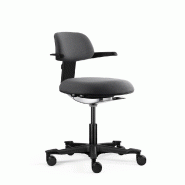 Chaise de travail / chaise pivotante WORK 40 Assise en tissu / dossier en tissu gris foncé hjh OFFICE - gris polyester 800303