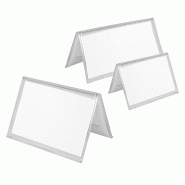 Chevalet de table 7,5x4,5cm PS transparent - par 200