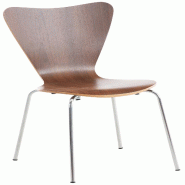 Décoshop26 - Chaise de cuisine salle à manger design classique en bois couleur noyer et métal chromé 10_0001895 - métal 3000250727112