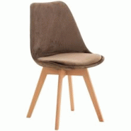 Décoshop26 - Chaise de salle à manger x1 design scandinave en velours marron et pieds en bois clair 10_0002286 - marron 3000250939003 Décoshop26 - Chaise de salle à manger x1 design scandinave en velours marron et pieds en bois clair 10_0002286 - marron 3000250939003