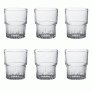 Duralex Gobelet Empilable 1820F 16 cl Transparent 6 pièces - transparent verre 1013AB06A0111