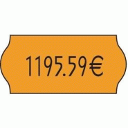 Étiquette Meto - format 26x12mm - fluo orange standard - boîte de 18000