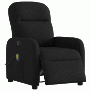 Fauteuil de massage inclinable électrique Noir Tissu Modèle Armelia - 8721102959462
