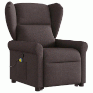 Fauteuil inclinable de massage Marron foncé Tissu Modèle Wermelia - 8721102963711