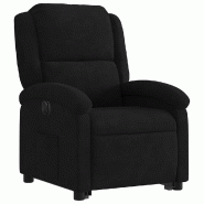 Fauteuil inclinable électrique noir velours Modèle Xervelia - 8721012168169