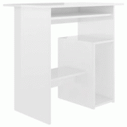 Helloshop26 - Bureau table poste de travail meuble d'ordinateur informatique étude brillant 80 x 45 x 74 cm bois d'ingénierie blanc 02_0023551 - 300 Helloshop26 - Bureau table poste de travail meuble d'ordinateur informatique étude brillant 80 x 45 x 74 cm bois d'ingénierie blanc 02_0023551 - 300
