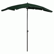Helloshop26 - Parasol de jardin avec mât 200 x 130 cm vert 02_0008323 - vert acier 3000444882726