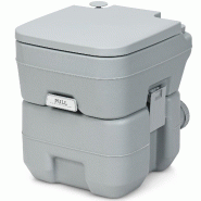 Helloshop26 - Toilette chimique portative 36 x 35 x 42 cm réservoir 20L léger pratique en HDPE gris 20_0019340 - gris 3000232885878