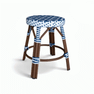 Now's Home - Tabourets bas en textilene bleu alu effet rotin d38xht49cm scala - 3256390255156