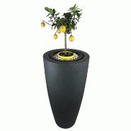 PLAST'UP ROTOMOULAGE Pot de fleurs conique delight 200l - GRIS - gris 0669014882639