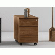Caisson mobile 2 tiroirs en bois Hype pour bureau de direction - Structure mélaminé 18 mm, Classe E1, anti-rayures et anti-reflets Caisson mobile 2 tiroirs en bois Hype pour bureau de direction - Structure mélaminé 18 mm, Classe E1, anti-rayures et anti-reflets