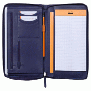 RHODIA 168104C - Conférencier Porte-Documents Bleu Nuit - pour Bloc-Notes et Carnets A5 ou A5+ - Dimensions Fermé 19,5x25,5 cm - Pochette pour Table