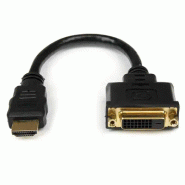 StarTech Cble adaptateur vidéo HDMI vers DVI-D de 20 cm