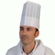 Toque ajustable classique viscose blanc H 23cm - par 10