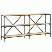VidaXL Table console chêne sonoma 160x30x75cm bois d'ingénierie et fer Modèle Orion Design - 832849