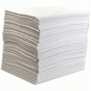 200 feuilles d'absorbant pour hydrocarbures 41 cm x 46 cm - voile de renfort et forte absorption