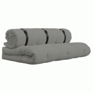 CANAPE FUTON STANDARD CONVERTIBLE BUCKLE-UP SOFA COULEUR GRIS