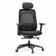 Chaise de bureau / chaise pivotante Vivadapt Tissu maillé / assise en tissu noir hjh OFFICE - noir polyester 800001 Chaise de bureau / chaise pivotante Vivadapt Tissu maillé / assise en tissu noir hjh OFFICE - noir polyester 800001