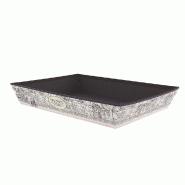 Corbeille carton rectangulaire "Epicerie fine" 36x27x6 cm - par 30