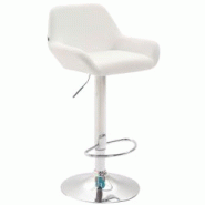 Décoshop26 - Tabouret de bar moderne et confortable en synthétique blanc pieds trompette en métal chromé TDB10314 - blanc 3000528869605 Décoshop26 - Tabouret de bar moderne et confortable en synthétique blanc pieds trompette en métal chromé TDB10314 - blanc 3000528869605