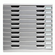 Exacompta MODULO A3 10 tiroirs fermés Office gris lumière/granit - gris matière synthétique 324041D
