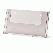 Exposiciónate Taymar® Porte-brochures Comptoir 1x A4 Paysage C330 - transparent plastique 8595578312454