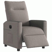 Fauteuil inclinable électrique Taupe Tissu Modèle Zerlonora - 8721158644138