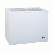 GastroHero Congélateur coffre ECO 200 avec couvercle coulissant en verre - blanc acier TKTR-ECO200N