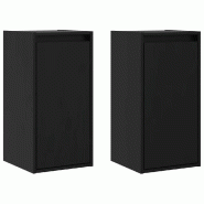 Helloshop26 - Lot de 2 armoires murales décoratives fonctionnelles 30 x 30 x 60 cm en bois de pin massif noir 02_0048093 - noir Bois massif 300023510