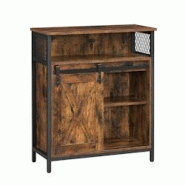Helloshop26 - Meuble de rangement buffet 70 x 30 x 80 cm avec porte de grange coulissante compartiment ouvert étagère réglable style 12_0006430 - 3 Helloshop26 - Meuble de rangement buffet 70 x 30 x 80 cm avec porte de grange coulissante compartiment ouvert étagère réglable style 12_0006430 - 3
