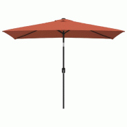 Helloshop26 - Parasol avec mât en métal 300 x 200 cm terre cuite 02_0008136 - métal 3000435382723