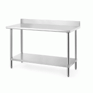 ITALCONCEPT Table de travail avec dosseret, HENDI, Budget Line, 1400x600x(H)950mm - 8711369817582