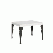 Itamoby Table extensible 80x120/204 cm Paxon Frêne Blanc structure Anthracite - blanc 8050598200285