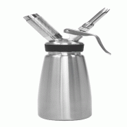 Schneider - Distributeur de crème 0,5 litre, entièrement en acier inoxydable avec 3 douilles différentes - argenté inox 196050